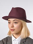 Шляпа STETSON арт. 2118110 FEDORA WOOLFELT (малиновый)